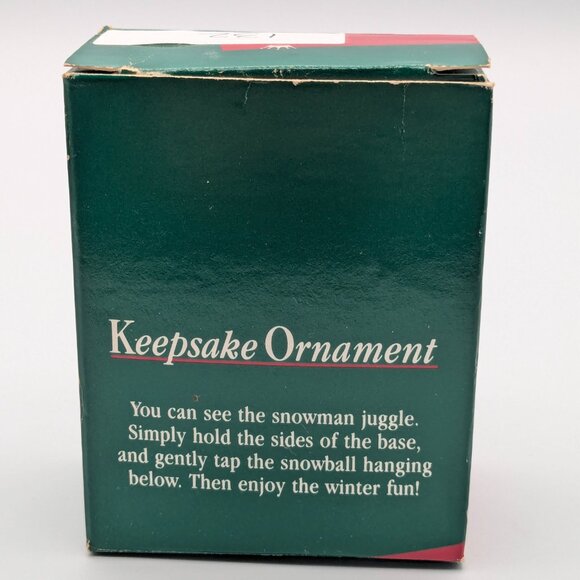 Hallmark Keepsake Cool Juggler 1988, Vintage Snowman Christmas Ornament - Picture 8 of 11